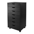 Winsome Trading Winsome Trading 20792 Halifax Cabinet for Closet - Office  7 Drawers  Black 20792